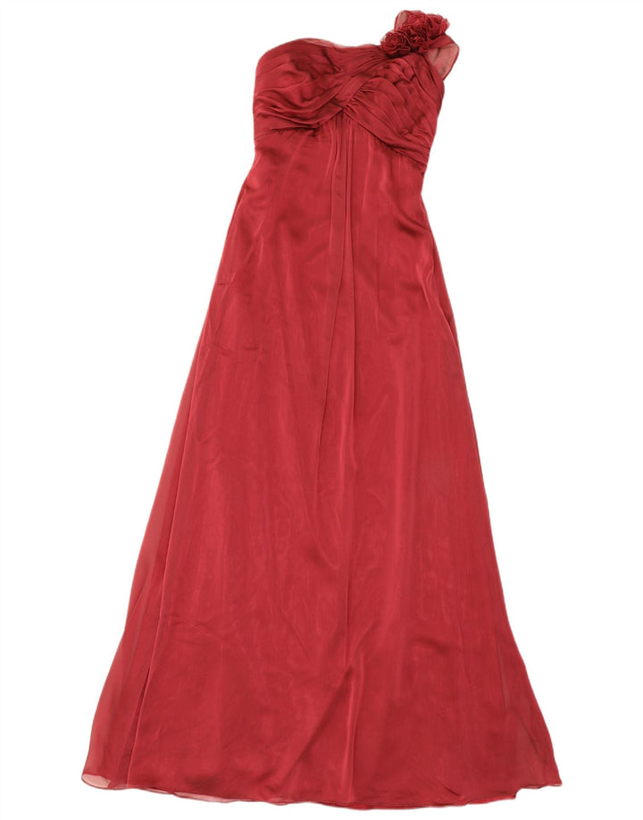 BELSOIE Womens One Shoulder Dress UK 12 Medium  Red