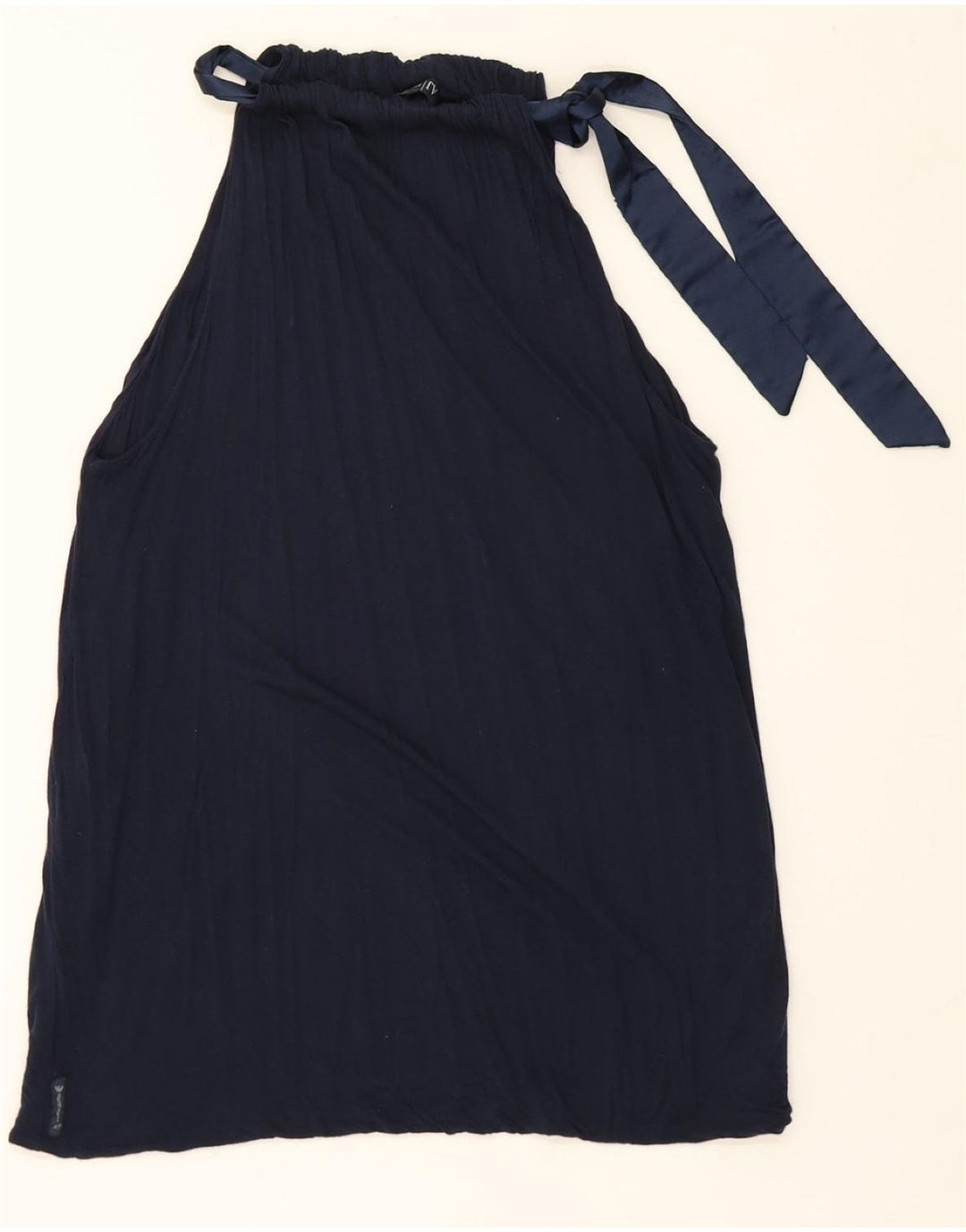 ARMANI JEANS Womens Halter Top UK 18 XL Navy Blue Vintage Armani Jeans and Second-Hand Armani Jeans from Messina Hembry 