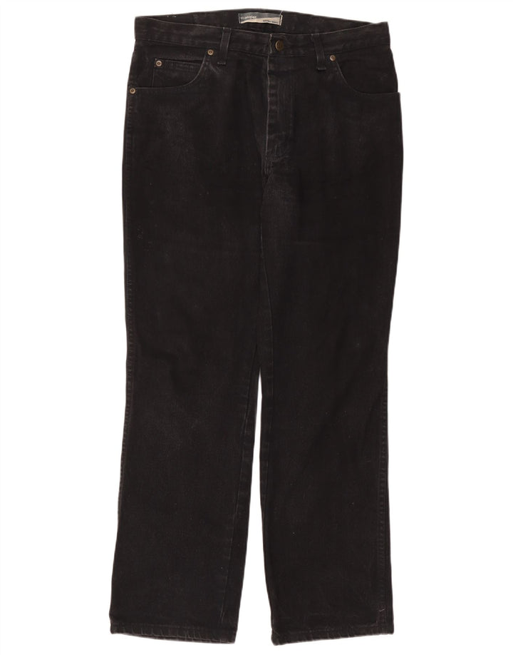Wrangler Herren-Jeans mit normaler Passform, gerade Passform, W34, L32, schwarze Baumwolle
