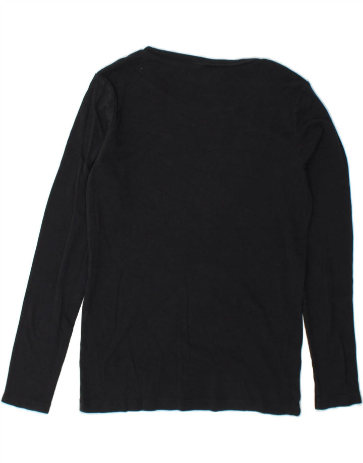 EDDIE BAUER Womens Top Long Sleeve UK 14 Medium Black Cotton Vintage Eddie Bauer and Second-Hand Eddie Bauer from Messina Hembry 
