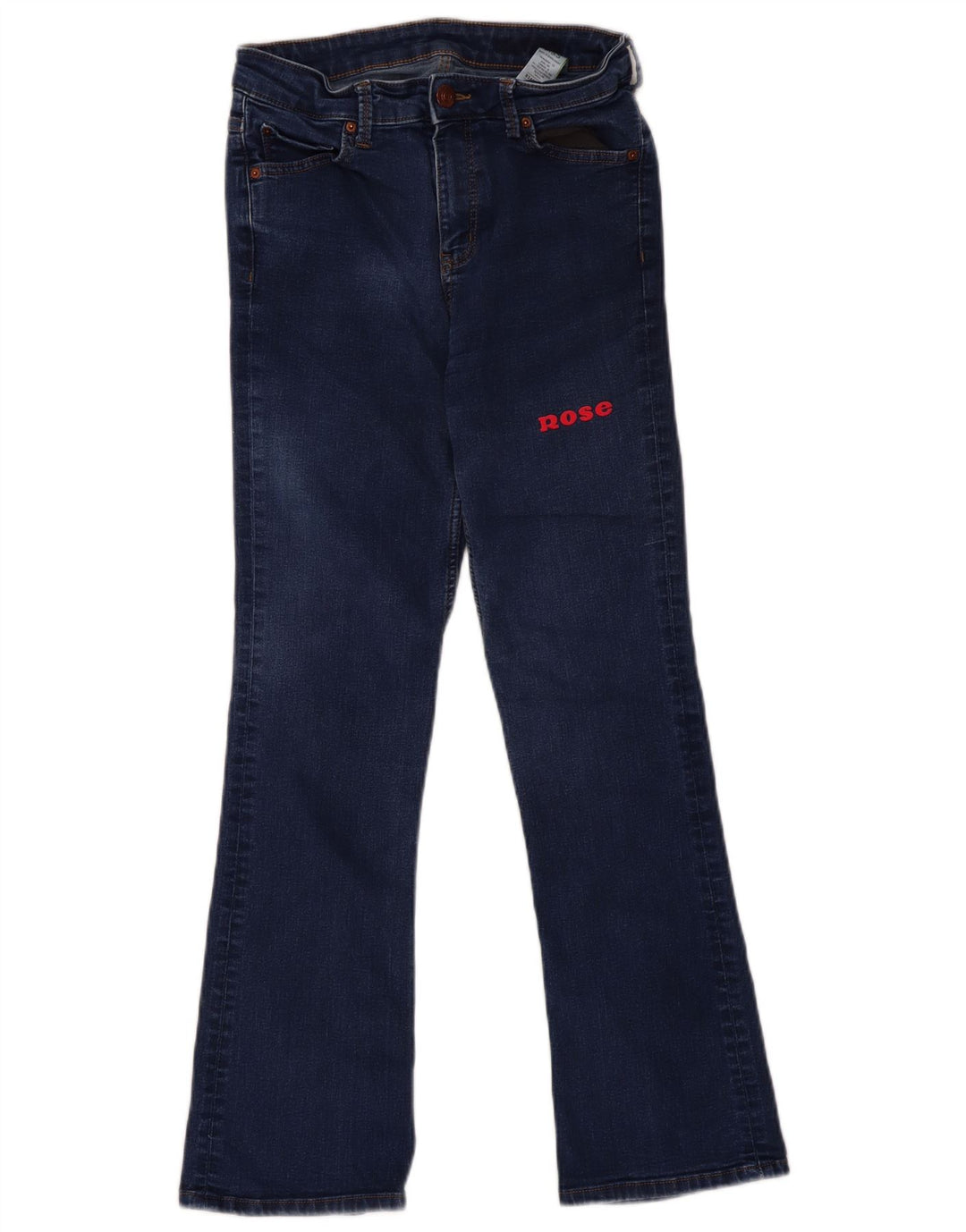 Marks & Spencer Damen Rose Bootcut Jeans UK 12 Medium W32 L29 Blaue Baumwolle