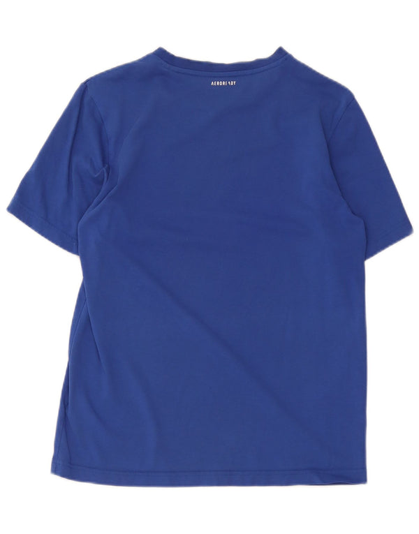 Adidas Herren Tennis Graphic T-Shirt Top Small Blau Baumwolle