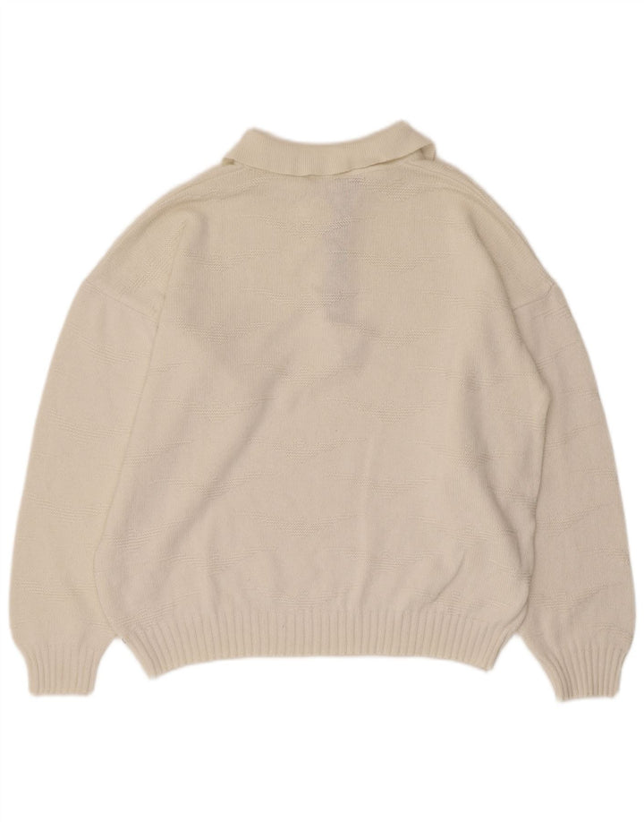 Vintage Herren Rollkragenpullover Pullover Mittelweiß