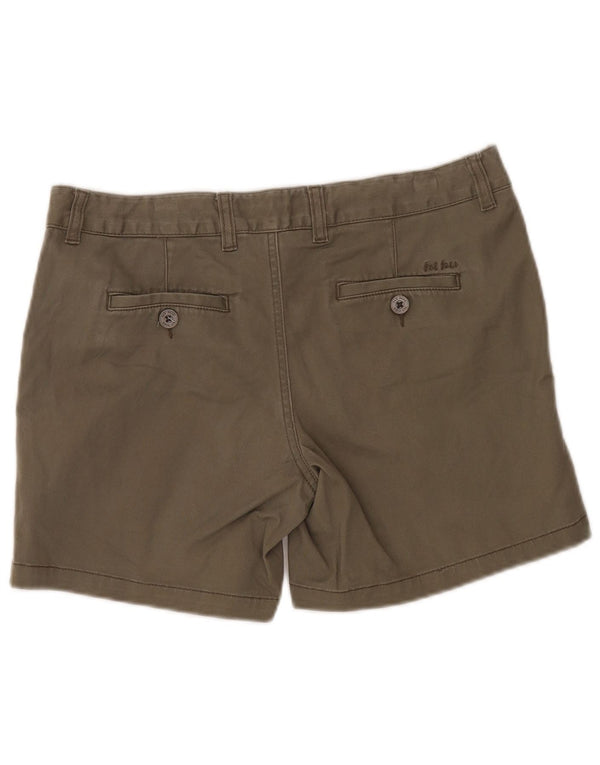 Fat Face Damen Chinoshorts UK 12 Medium W34 Khaki Baumwolle