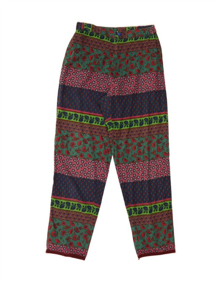 HENRY COTTONS Womens Casual Trousers Medium W28 L27 Multicoloured Floral Vintage Henry Cottons and Second-Hand Henry Cottons from Messina Hembry 