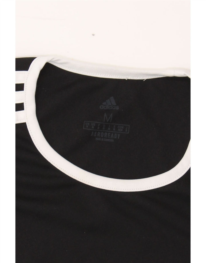 ADIDAS Mens Aeroready T-Shirt Top Medium Black Polyester Vintage Adidas and Second-Hand Adidas from Messina Hembry 