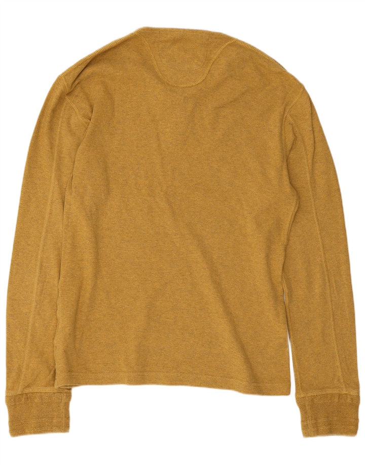 Superdry Herren-Langarm-Top aus Baumwolle, groß, Gelb