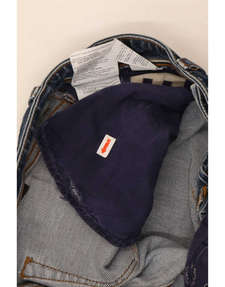 Hugo Boss Herren Straight Jeans W33 L30 Blaue Baumwolle
