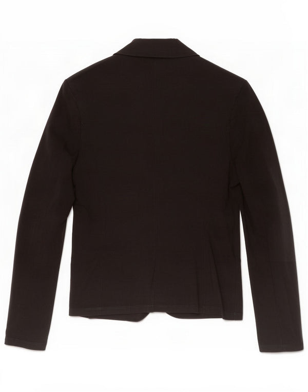 Max Mara Womens Weekend 2 Button Blazer Jacke UK 14 Large Black Lycra