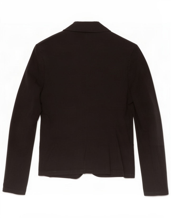 Max Mara Womens Weekend 2 Button Blazer Jacke UK 14 Large Black Lycra