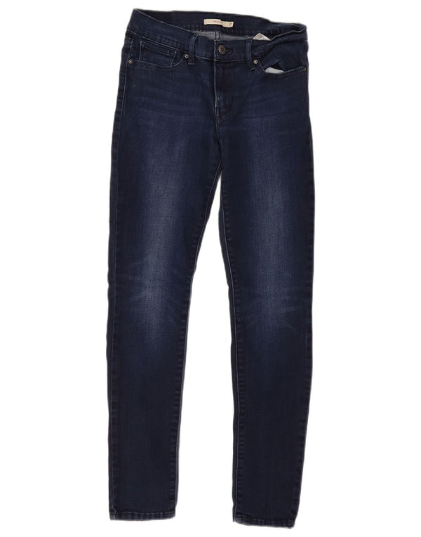 Levi's Damen 711 Skinny Jeans W27 L29 Marineblaue Baumwolle