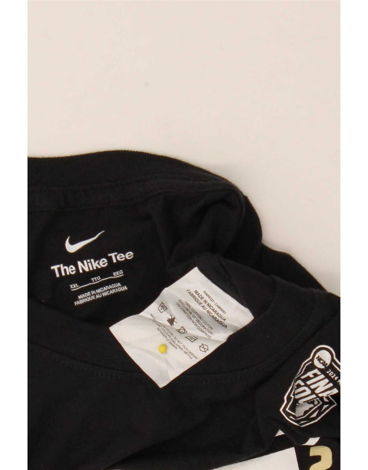 Nike Herren Grafik T-Shirt Top 2XL Schwarz Baumwolle