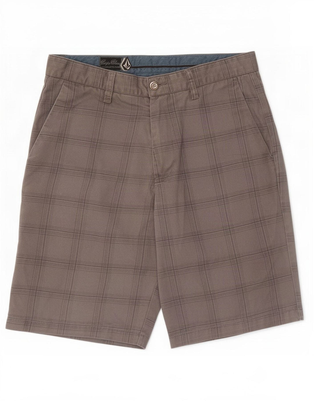 Volcom Herren Chinoshorts Medium W32 Grau kariert