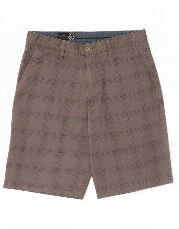 Volcom Herren Chinoshorts Medium W32 Grau kariert
