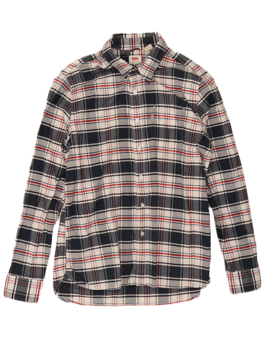 Levi's Herren-Hemd, groß, marineblau, kariert, Baumwolle