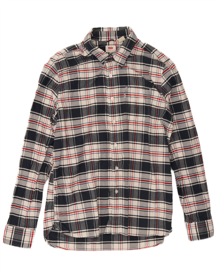 Levi's Herren-Hemd, groß, marineblau, kariert, Baumwolle