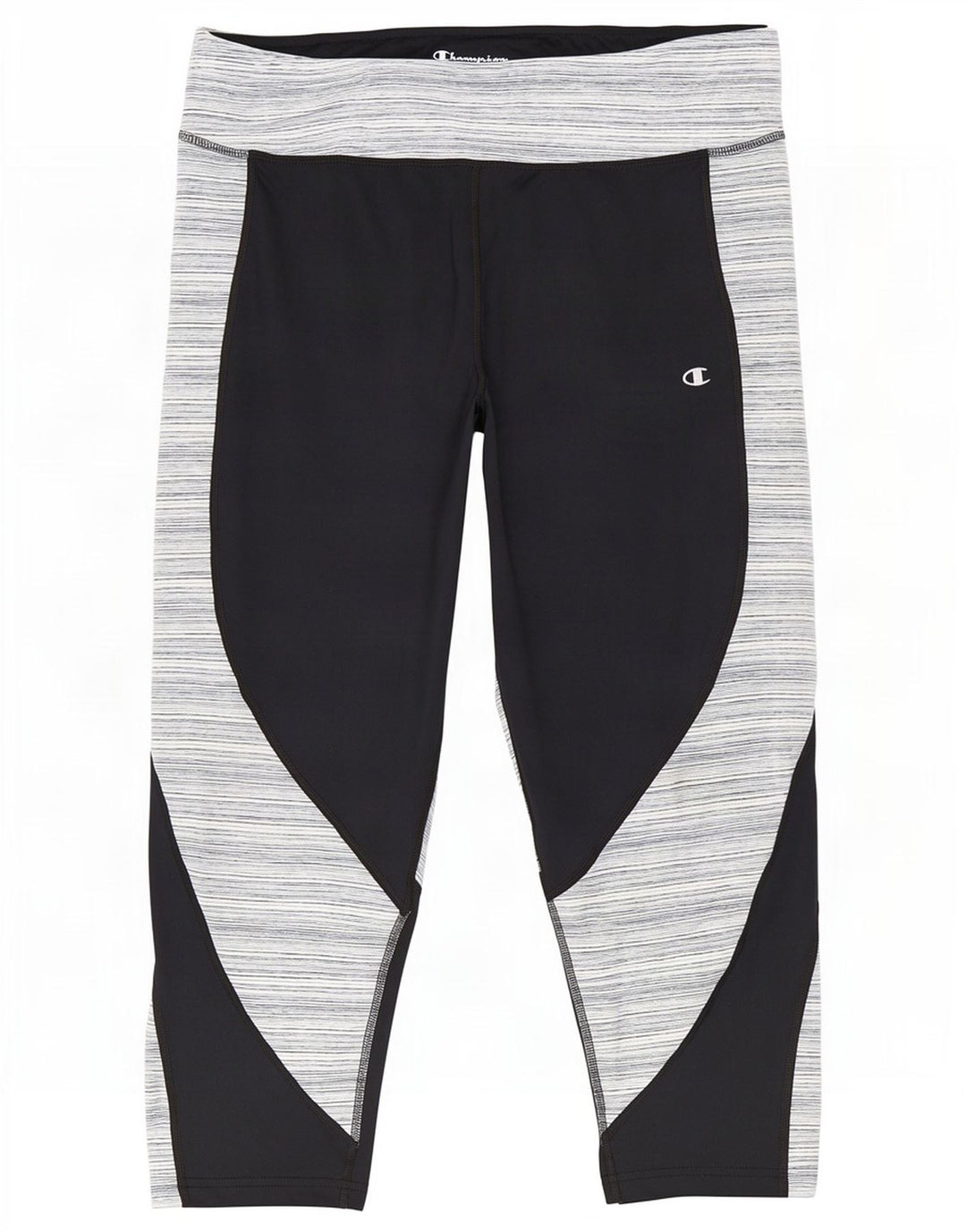 Champion Capri-Leggings für Damen, UK 20 2XL, schwarzes Nadelstreifen-Polyester