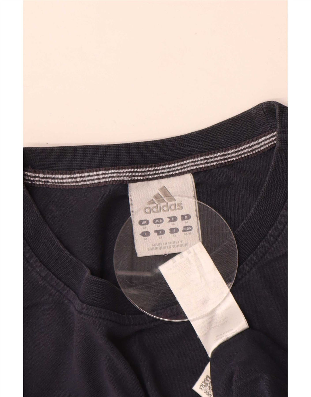 Adidas Herren-Top, langärmelig, mittelblau, Baumwolle