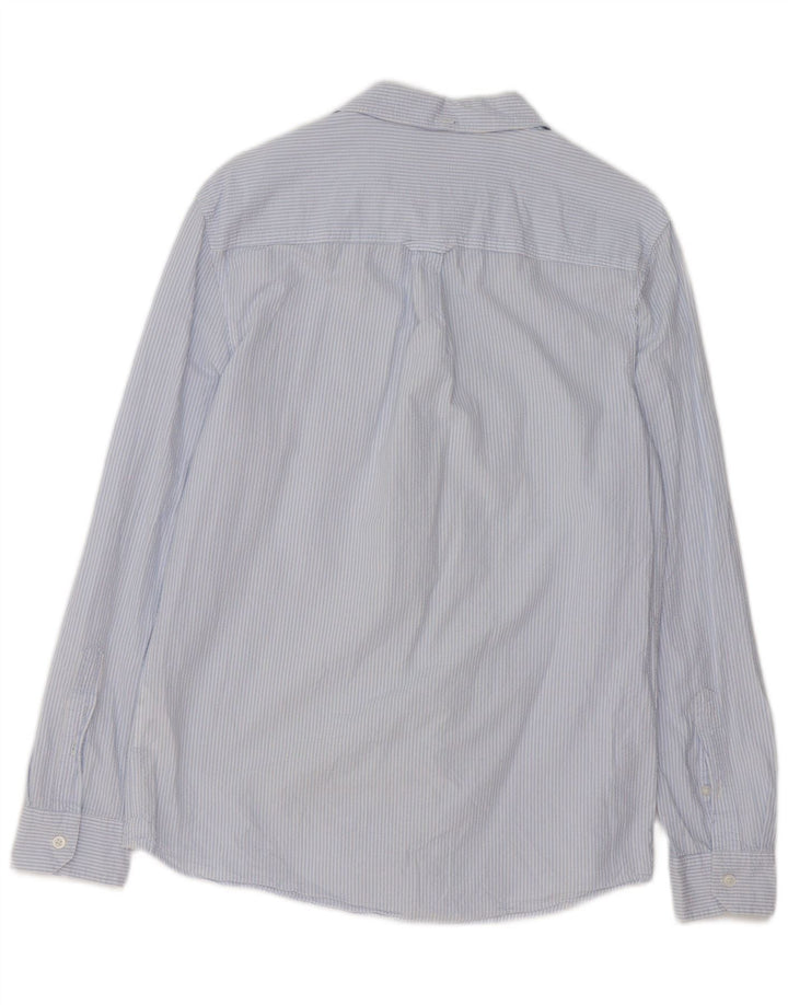 Jack Wills Herren-Hemd in klassischer Passform aus mittelblauer Nadelstreifen-Baumwolle