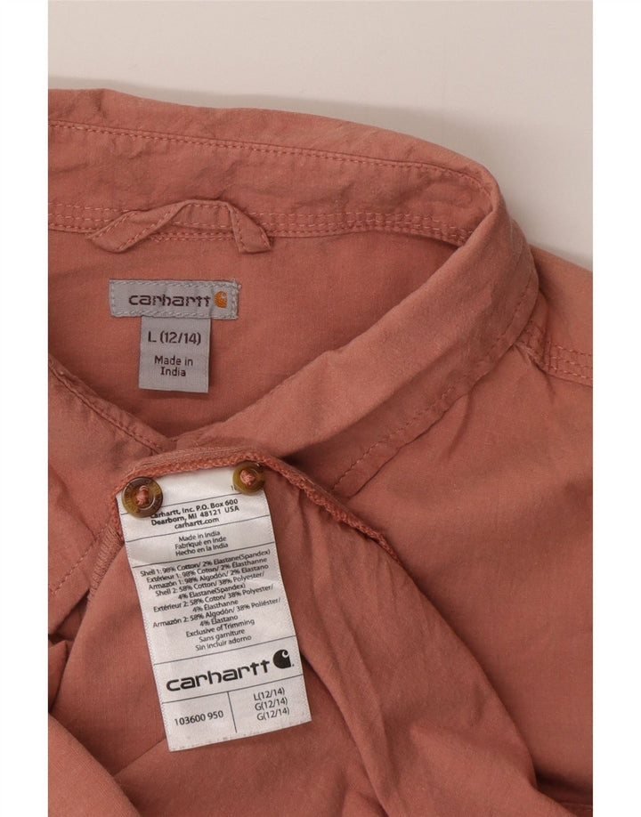 Carhartt Damenhemd US 12/14 Große rosa Baumwolle