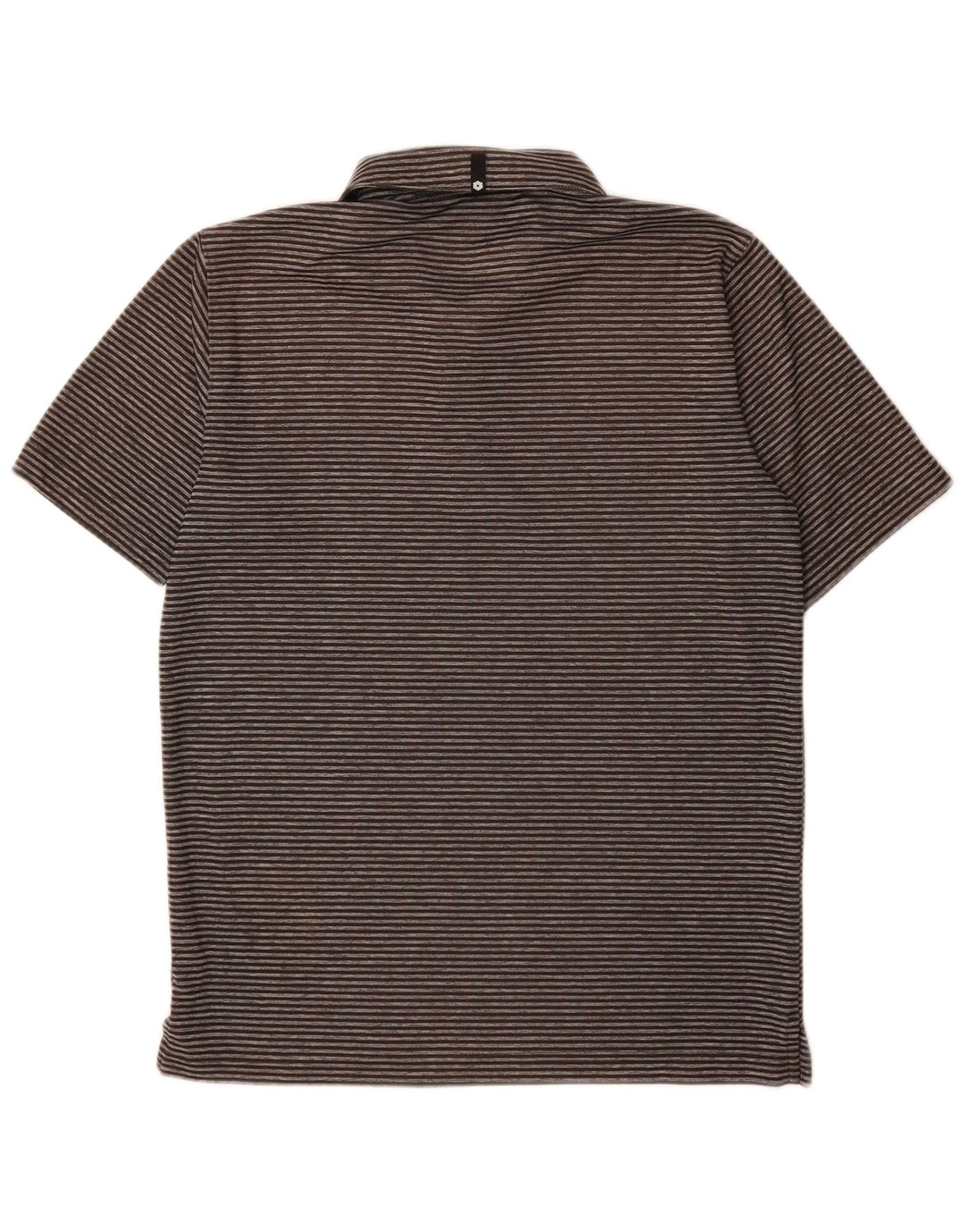 Puma Herren-Poloshirt, kleines graues Nadelstreifen-Polyester