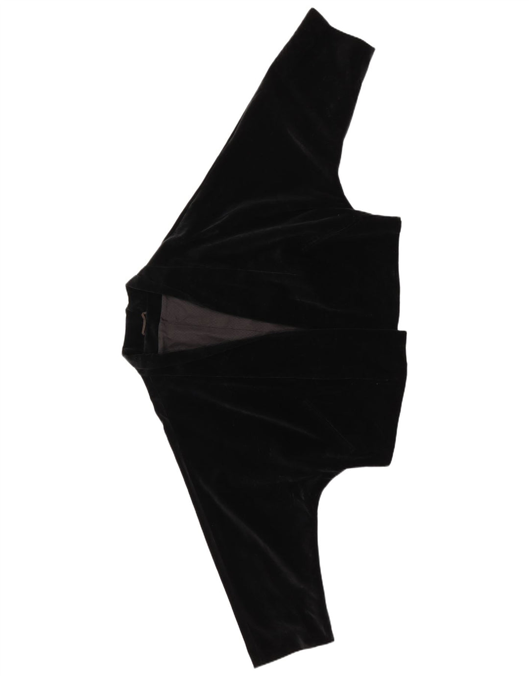 Max Mara – Übergroße, offene Samt-Blazerjacke für Damen, UK 12, Mittelschwarz