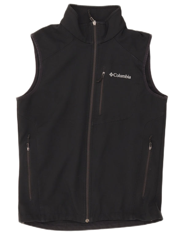 COLUMBIA Mens Sleeveless Tracksuit Top Jacket Medium Black Polyester