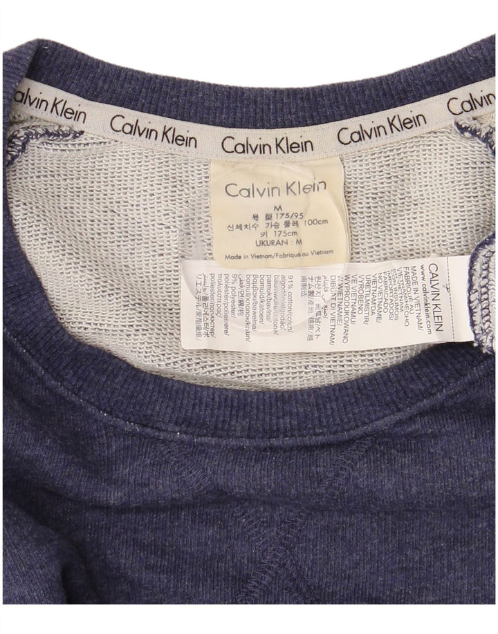 CALVIN KLEIN Grafischer Herren-Sweatshirt-Pullover, mittlerer Marineblau-Farbblock