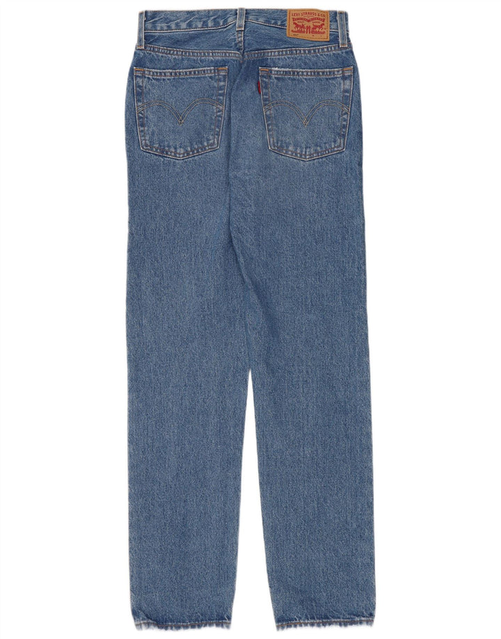 Levi's Damen 501 Straight Jeans W26 L30 Blaue Baumwolle
