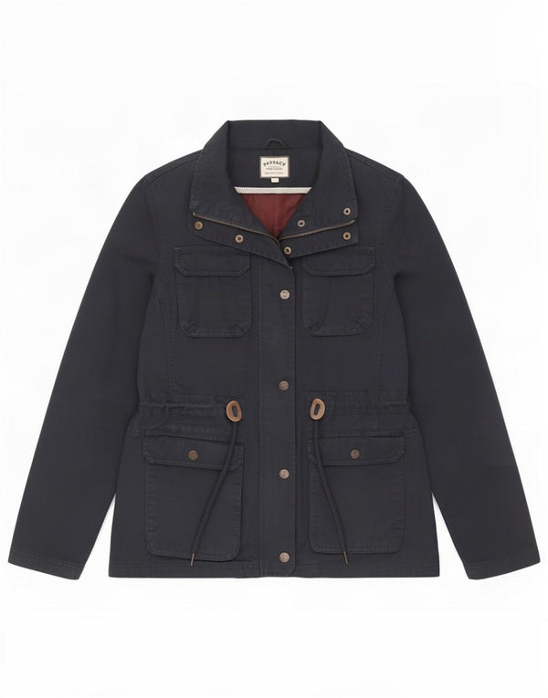 Fat Face Womens Utility Jacke UK 10 Small Marineblau Baumwolle