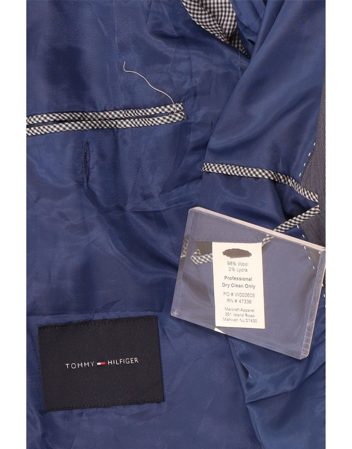 Tommy Hilfiger Herren-Blazer mit 2 Knöpfen, UK 38, mittelgraue Wolle