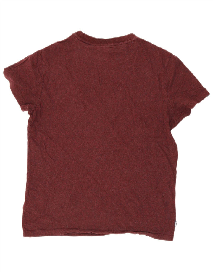 Superdry Herren T-Shirt-Oberteil aus Baumwolle in mittlerer Burgunderfarbe
