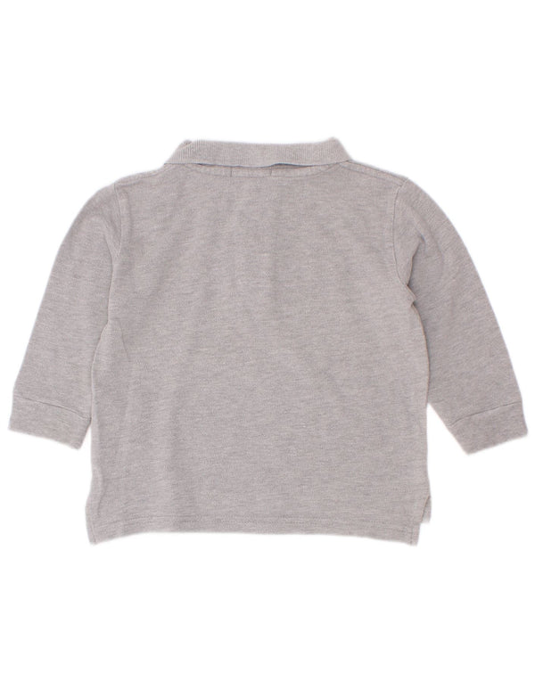 Polo Ralph Lauren Baby-Mädchen-Langarmshirt, 12–18 Monate, graue Baumwolle