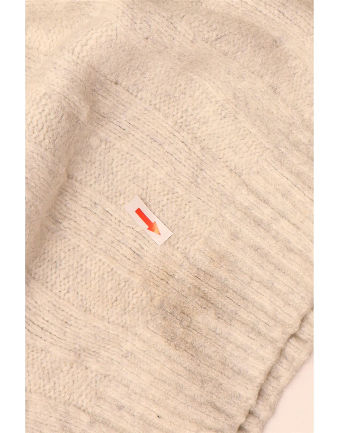 Marks & Spencer Herren-Pullover mit Reißverschluss am Hals, mittleres Off-White-Acryl