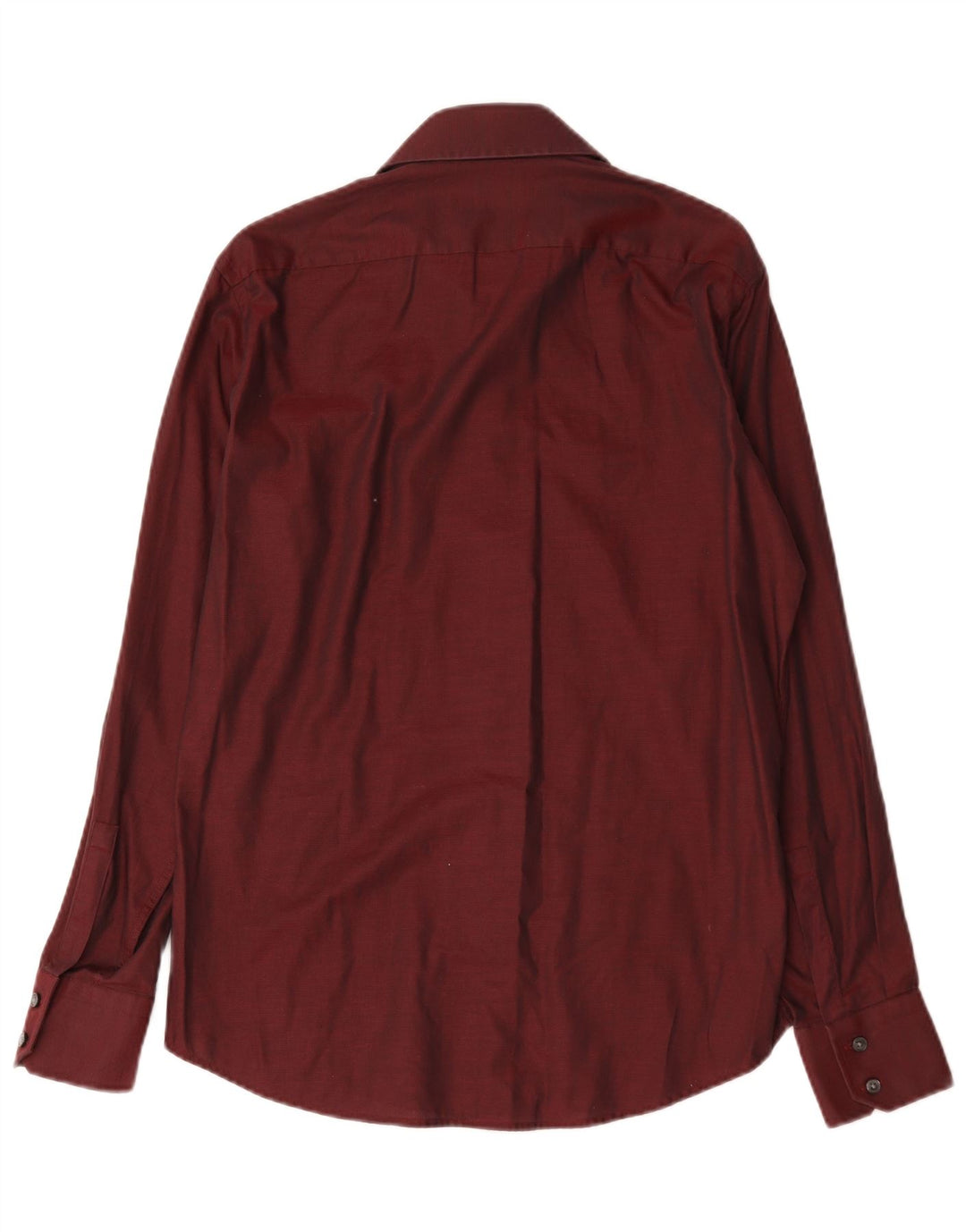 Hugo Boss Herrenhemd Größe 39 15 1/2 Medium Burgund Baumwolle