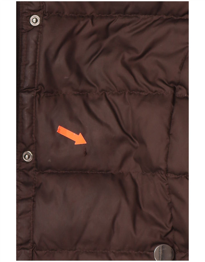MASSIMO DUTTI Womens Padded Coat UK 14 Medium Brown Polyester