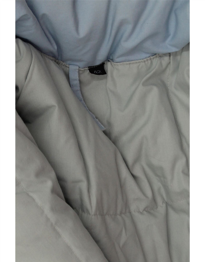 Vintage Damen Übergroßer gepolsterter Mantel EU 42 Groß Blau