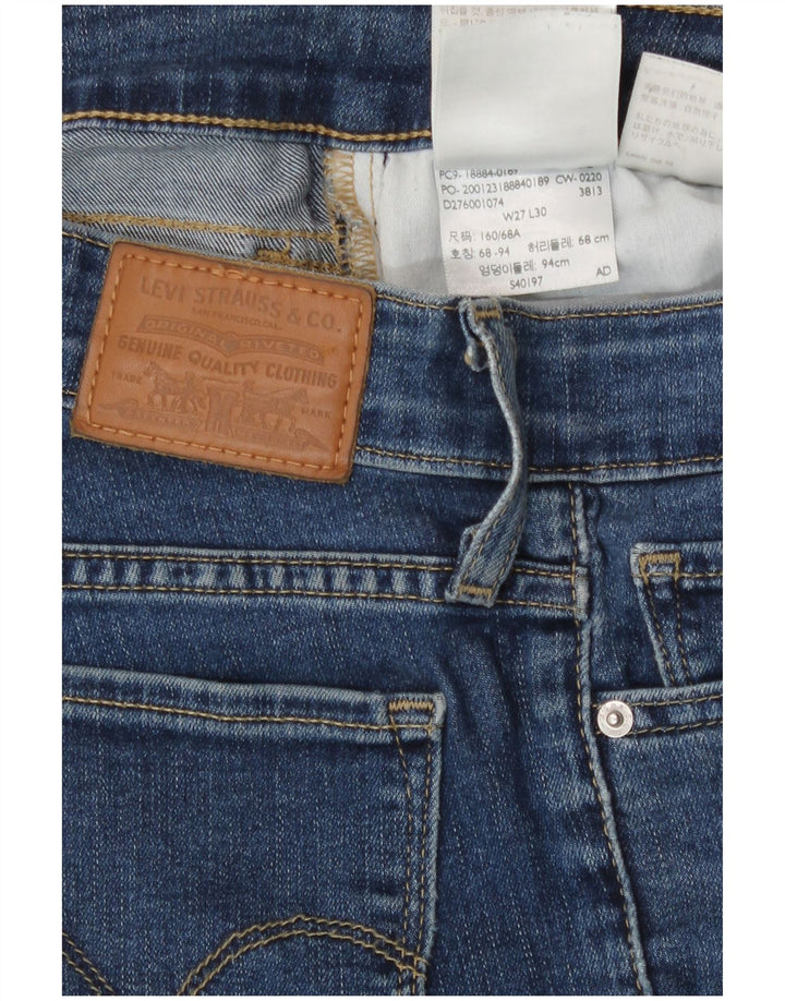 Levi's Damen 712 Slim Jeans W27 L30 Blaue Baumwolle