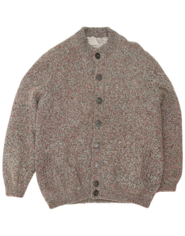 Vintage Herren-Cardigan-Pullover, groß, mehrfarbig, gefleckt