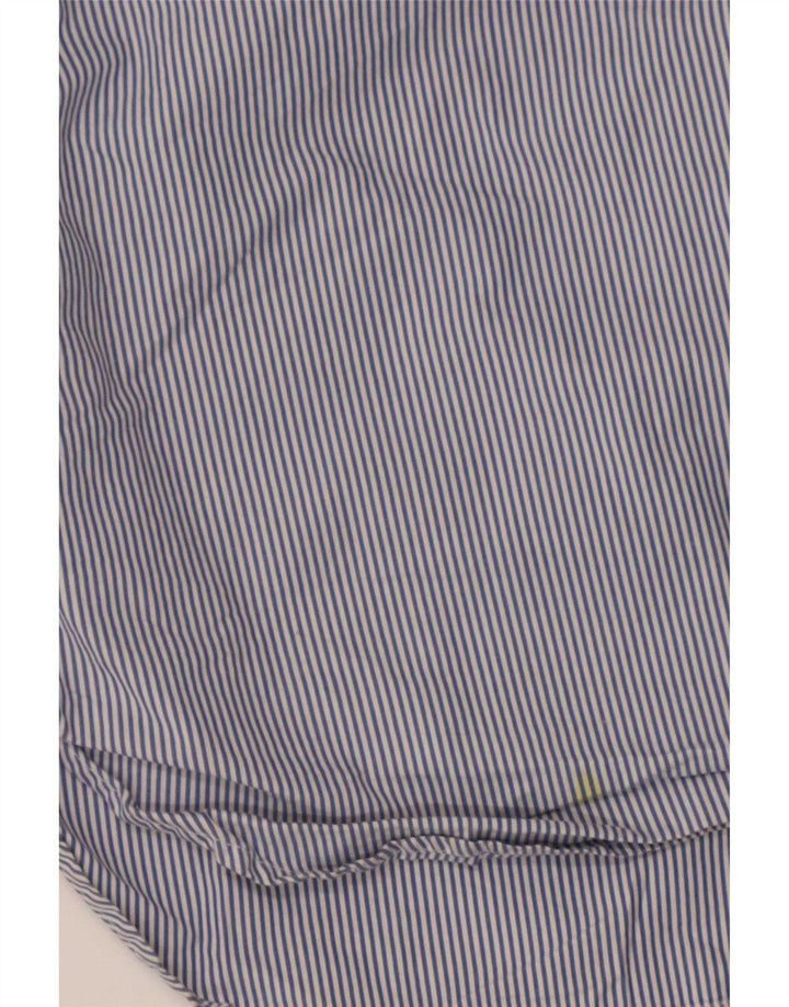 Superdry Herrenhemd aus mittelblauer Nadelstreifen-Baumwolle