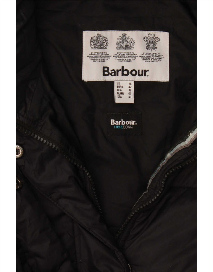 Barbour Damen gepolsterter Mantel UK 16 Large Schwarz
