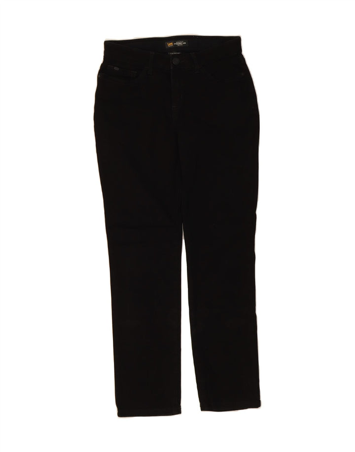LEE Womens Mid Rise Straight Jeans US 4 Small W28 L28 Black Cotton Vintage Lee and Second-Hand Lee from Messina Hembry 