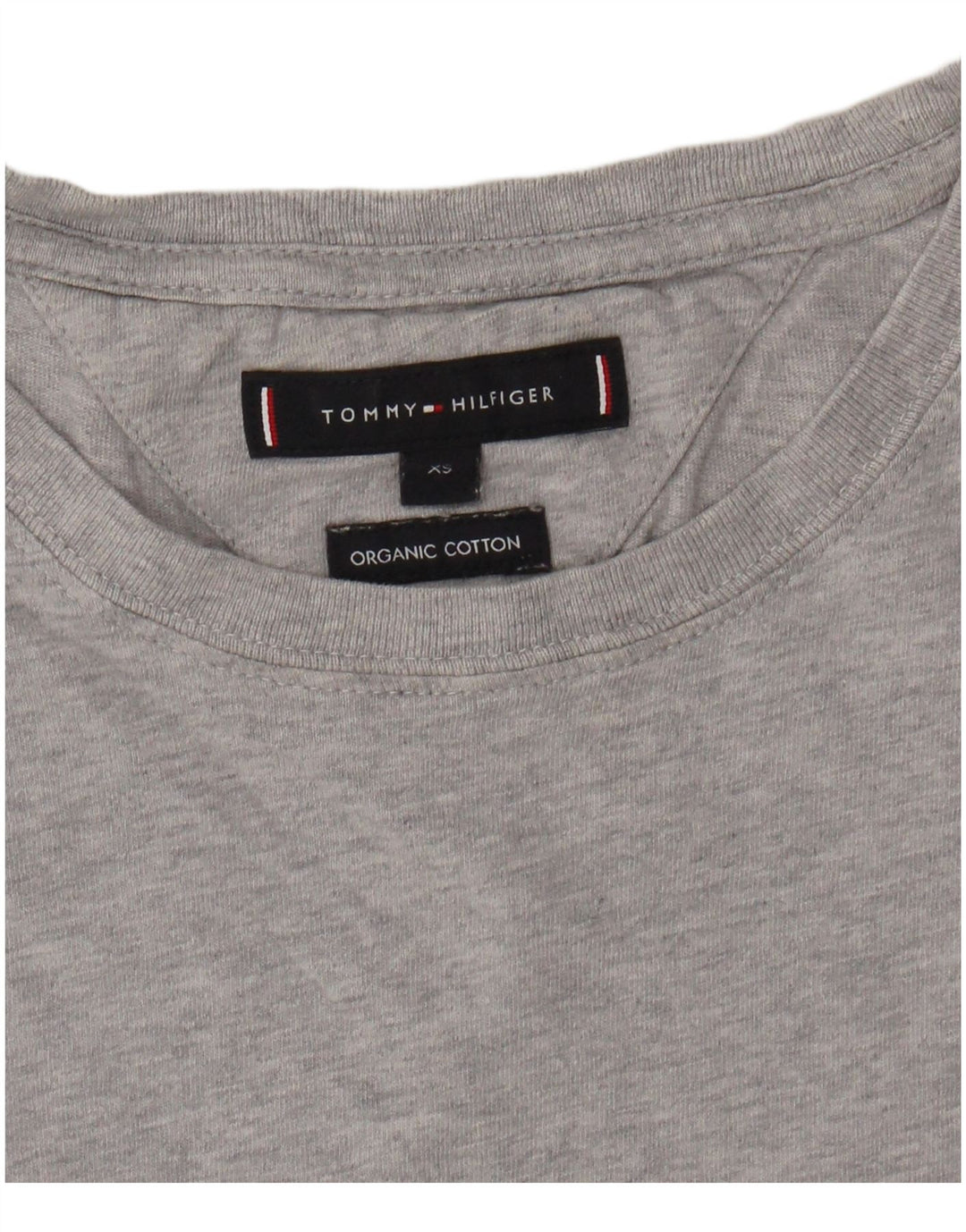 TOMMY HILFIGER Herren T-Shirt Top XS Grau gefleckte Baumwolle