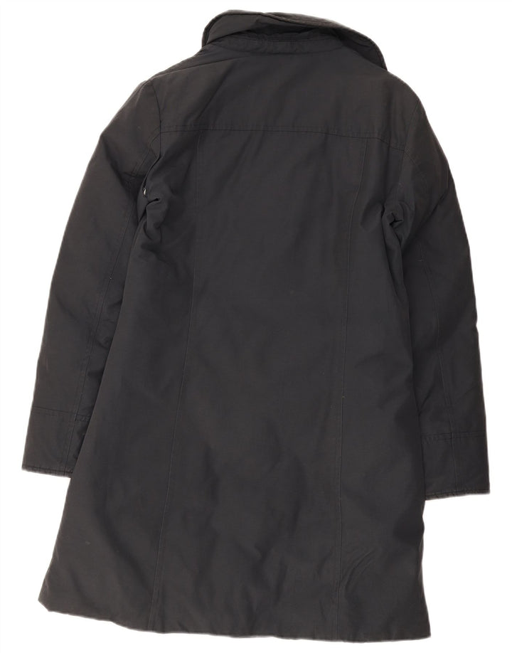 Woolrich Damen Wattierter Mantel UK 10 Small Schwarz Baumwolle