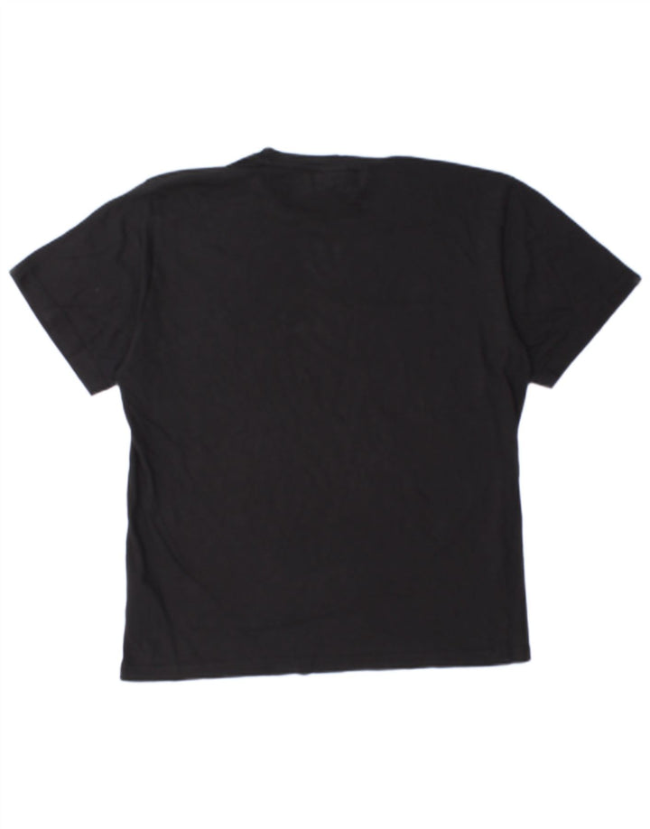 Lotto Herren T-Shirt Top Large Schwarz Baumwolle