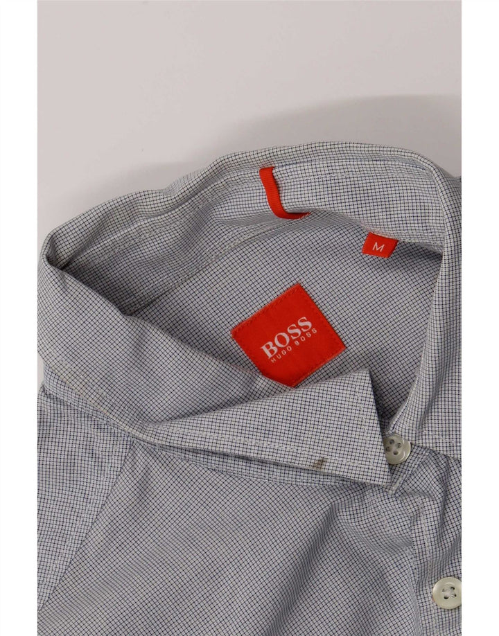 Hugo Boss Herrenhemd Mittelblauer Gingham-Karo