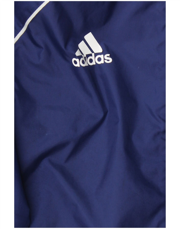 Adidas Regenjacke mit Kapuze für Jungen, 11–12 Jahre, marineblaues Nylon
