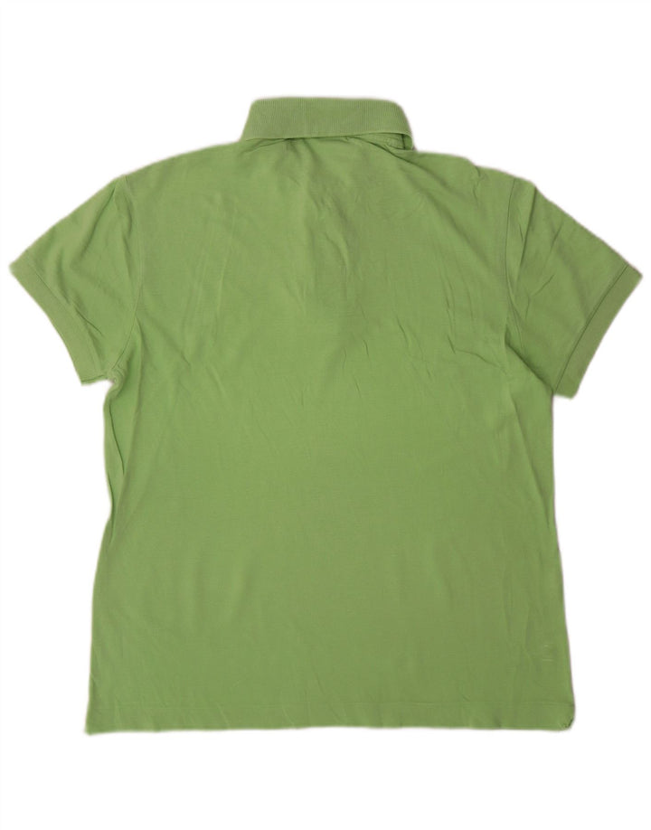 Lacoste Herren-Poloshirt, Größe 3, klein, grüne Baumwolle
