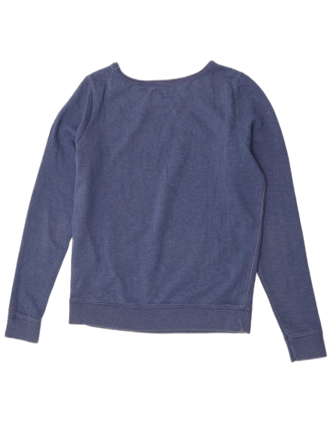 Tommy Hilfiger Damen Grafik-Sweatshirt-Pullover UK 14 Mittelblaue Baumwolle