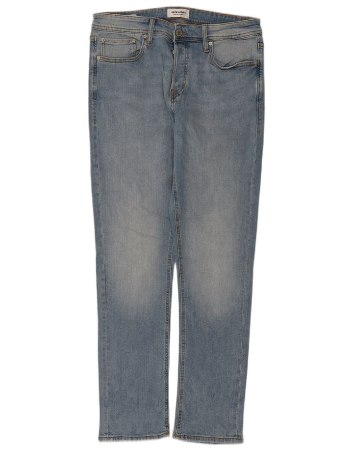 Jack & Jones Herren Slim Jeans W32 L32 Blaue Baumwolle